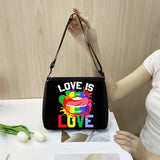 Rainbow Flag Printed Tote Bag Harajuku Shopper Handbag Lady Canvas Bag