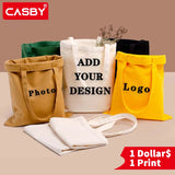 Canvas Shoulder Eco-Friendly Gift Bag Drawstring Fold Pocket Clothes Bag