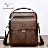 Vintage Leather Messenger Bag Crossbody Handbag