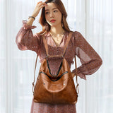 Leather Shoulder Bag Crossbody High Capacity Women Handbag