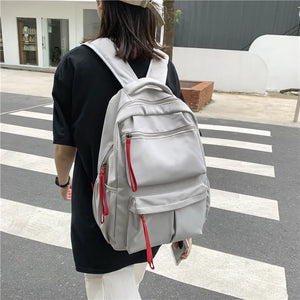 Solid Women's Backpack School Bags For Teenagers Girls