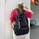 Solid Women's Backpack School Bags For Teenagers Girls