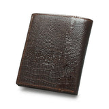 Crocodile Men's Leather Wallet Bi-Fold Money Purse Slim Walet