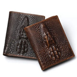 Crocodile Men's Leather Wallet Bi-Fold Money Purse Slim Walet