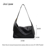 Vintage PU Leather Shoulder Bag for Women Large Tote Handbag