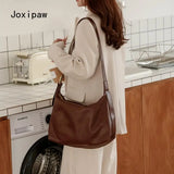 Vintage PU Leather Shoulder Bag for Women Large Tote Handbag