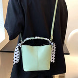 Women's Pu Leather Bucket Bag Crossbody Shoulder Purse