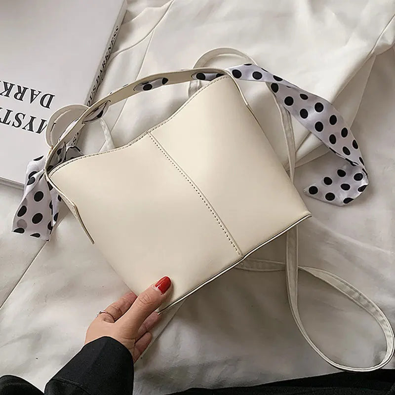Women's Pu Leather Bucket Bag Crossbody Shoulder Purse