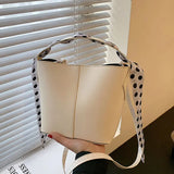 Women's Pu Leather Bucket Bag Crossbody Shoulder Purse