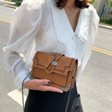 Spring Women's Texture Shoulder Bag Crossbody Messenger Handbags Purses