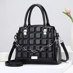Crocodile Pattern Leather Shoulder Handbag Diagonal Cowhide Bag