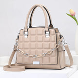 Crocodile Pattern Leather Shoulder Handbag Diagonal Cowhide Bag