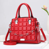Crocodile Pattern Leather Shoulder Handbag Diagonal Cowhide Bag