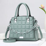 Crocodile Pattern Leather Shoulder Handbag Diagonal Cowhide Bag