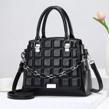 Crocodile Pattern Leather Shoulder Handbag Diagonal Cowhide Bag