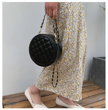 Spring Retro Messenger Bag Women PU Small Round Bag Women