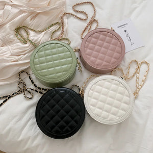 Spring Retro Messenger Bag Women PU Small Round Bag Women
