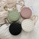 Spring Retro Messenger Bag Women PU Small Round Bag Women
