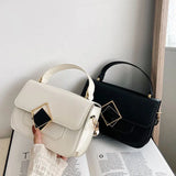 Spring Soft Leather Crossbody Bag Square Small Purse