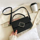 Spring Soft Leather Crossbody Bag Square Small Purse