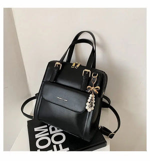 Spring Women Backpack Female Soft Leather School Bags For Teenage Girl