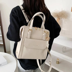 Spring Women Backpack Female Soft Leather School Bags For Teenage Girl