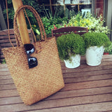 Straw Woven Shoulder Bag Large Capacity Tote Beach Casual Handbag