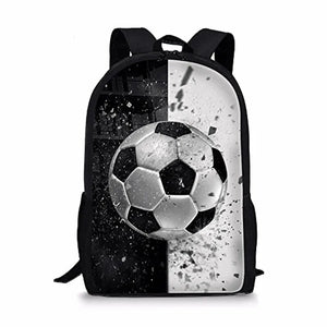 Boys Football Printed Schoolbag Lightweight Book Bag Satchel