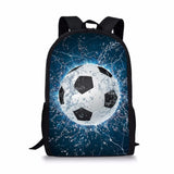 Boys Football Printed Schoolbag Lightweight Book Bag Satchel