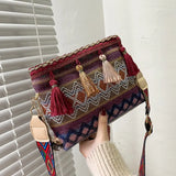Summer Women's Shoulder Diagonal Bag Ethnic Style Small Square Pack Female...