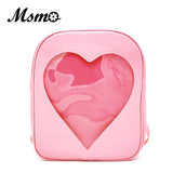 Heart Shape Backpacks Harajuku School Shoulder Bags Girls Book Bag