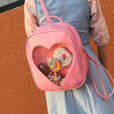 Heart Shape Backpacks Harajuku School Shoulder Bags Girls Book Bag
