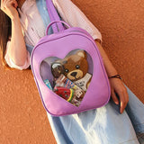 Heart Shape Backpacks Harajuku School Shoulder Bags Girls Book Bag