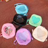 Heart Shape Backpacks Harajuku School Shoulder Bags Girls Book Bag