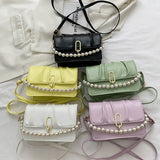 Summer Casual Chain Handbags For Women High Pu Leather Female Shoulder Bag