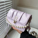 Summer Casual Chain Handbags For Women High Pu Leather Female Shoulder Bag