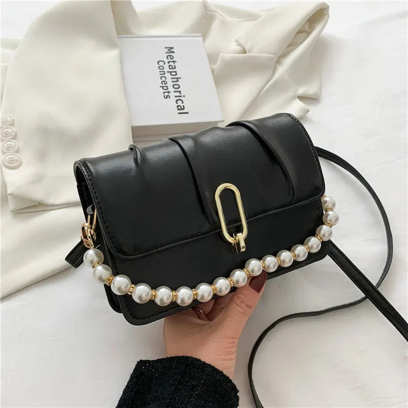 Summer Casual Chain Handbags For Women High Pu Leather Female Shoulder Bag