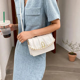 Summer Casual Chain Handbags For Women High Pu Leather Female Shoulder Bag