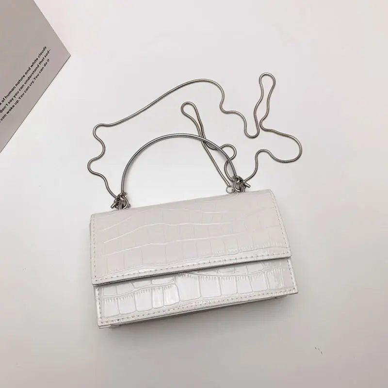 Summer Casual Solid Handbag Chain Crossbody Bag
