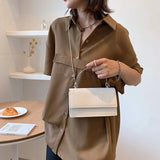Summer Casual Solid Handbag Chain Crossbody Bag
