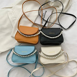 Summer Small Square Handbags For Women Soft Leather Female Shoulder Bag