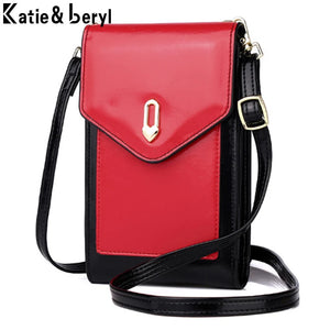 Summer Women's Shoulder Bag Small Flap Crossbody Phone Bag PU Leather Handbags