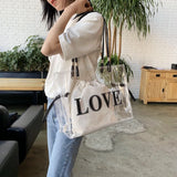 Summer Brown Transparent Female Bag PVC One-shoulder Shopping Beach Casual Bag