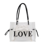 Summer Brown Transparent Female Bag PVC One-shoulder Shopping Beach Casual Bag