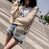Summer Jelly Shoulder Bag Transparent Small PVC Handbag