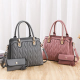 Summer Thread Rhombus Tote Handbag Large Capacity Shoulder Messenger Bag