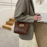 Summer Women's Bucket Bag Solid Shoulder Bag Ladies Handbag Diagonal