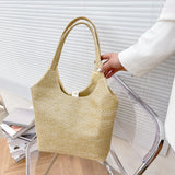 Summer Straw Beach Bag Raffia Woven Handbag Tote Large Capacity