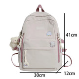 Summer Women Student Backpack Multi-Pocket Travel Rucksack Schoolbag