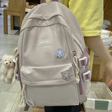 Summer Women Student Backpack Multi-Pocket Travel Rucksack Schoolbag